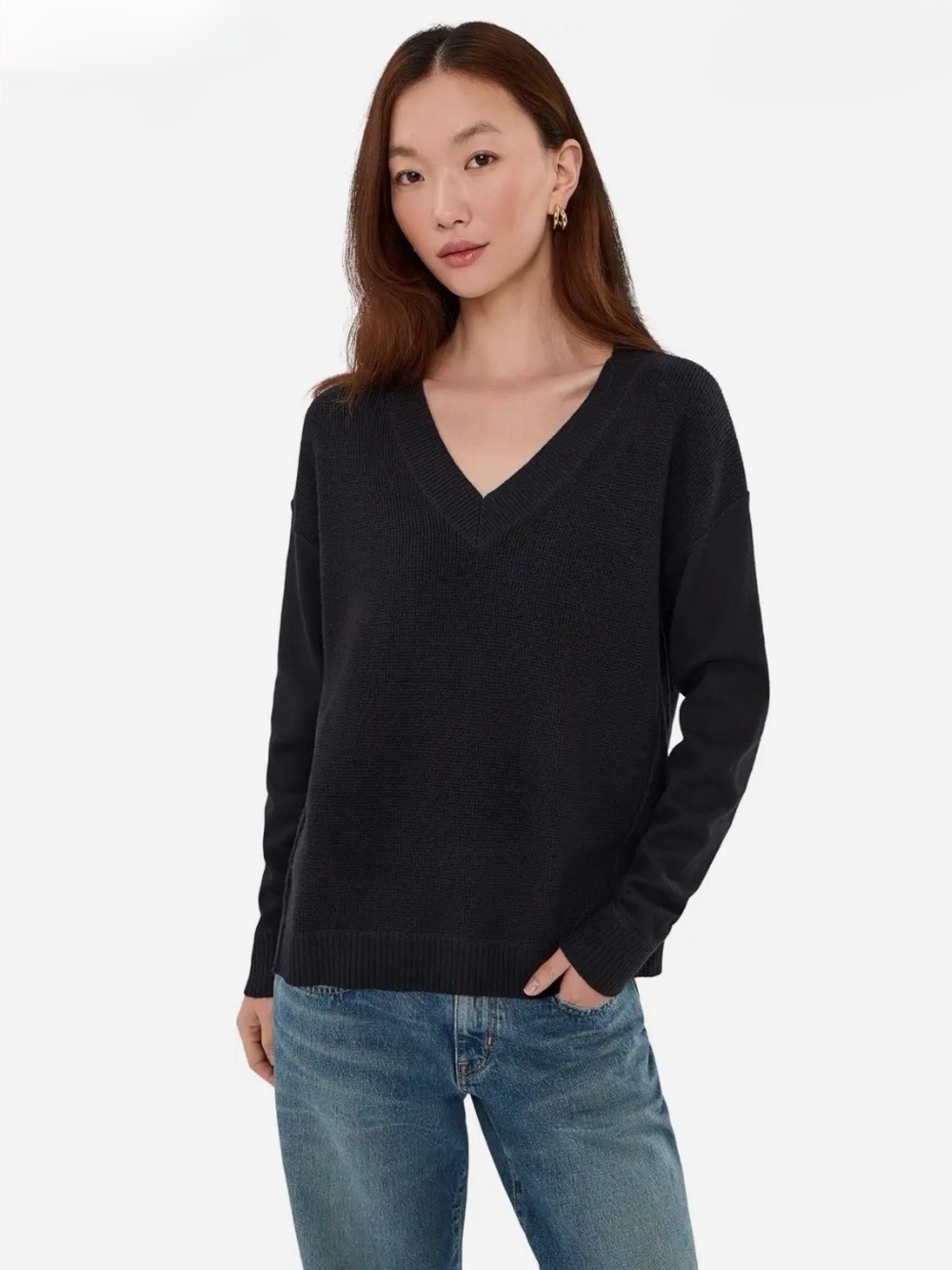 Elliott Lauren black v neck sweater women’s size Small. New/excellent condition